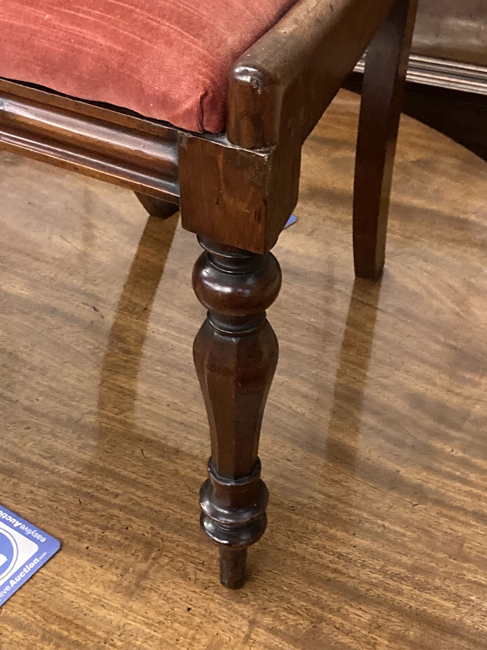 A set of four Victorian mahogany dining chairs